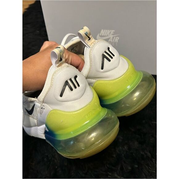 NIKE air max 270 White Lime Blast Photo Blue lace up shoes sneakers mens 12